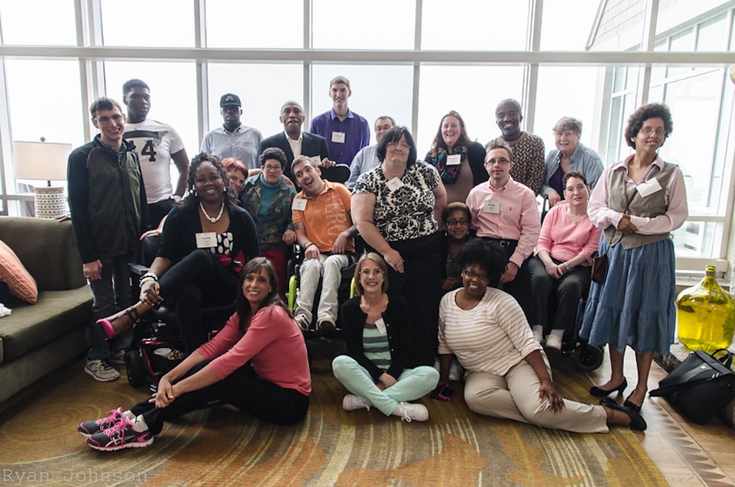 group of people smiling