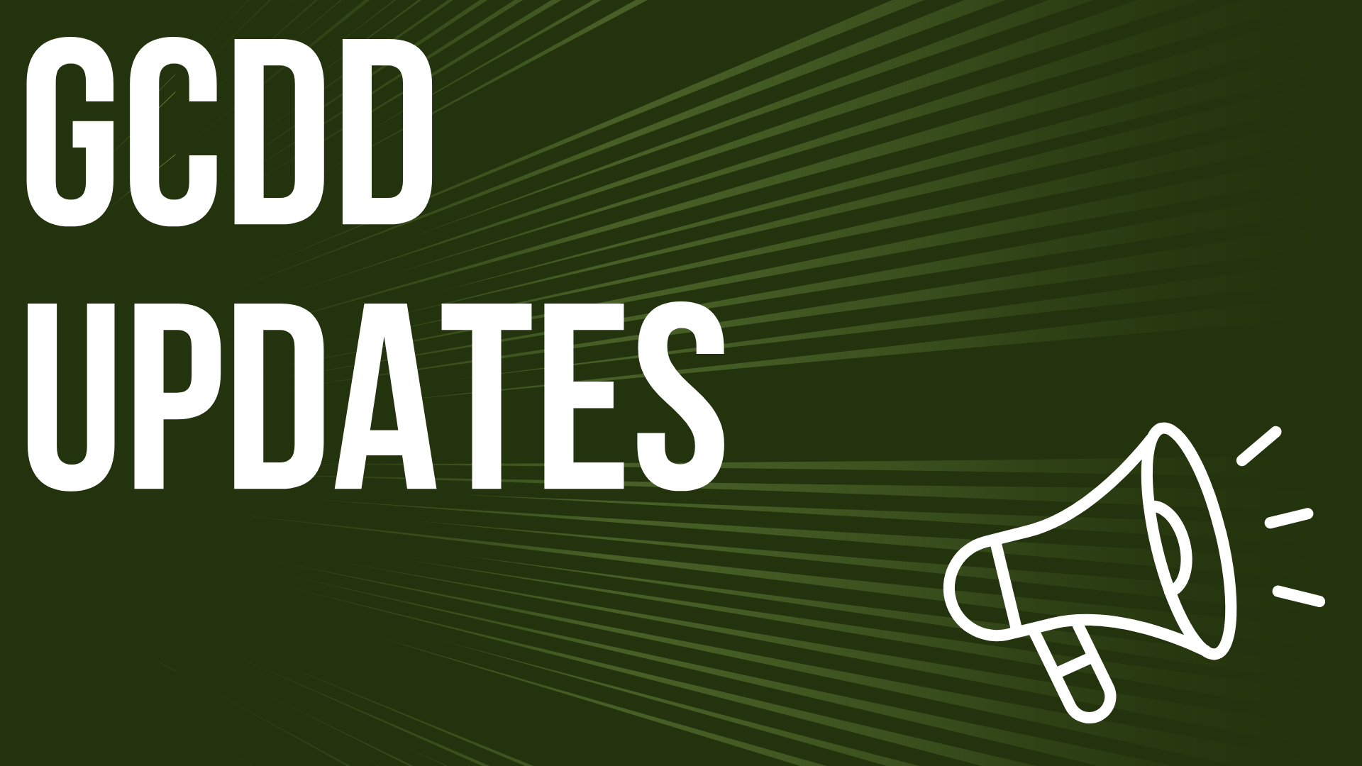 GCDD Updates